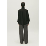 Chemise col victorien soie noire
