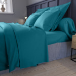 Drap Plat Partition Satin de coton Coloris Canard