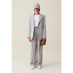 Veste tailleur gris laine mélangée