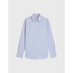 Chemise charlotte avec poche poitrine en oxford rayé bleu