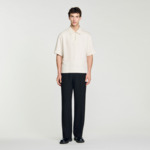 Chemise fluide à col zippé