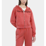 Sweatshirt Logo À Capuche Rouge Femme