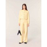 Pantalon droit en tweed et lurex