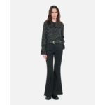 Chemise Noire À Pois Femme