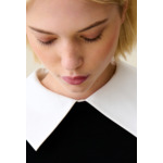 Robe maille noir col amovible