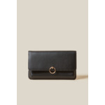 Pochette large cuir grainé