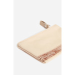 Petite Pochette Zippée En Toile & Sequins