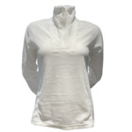W Pine Ridge FS Fleece 1/2 Zip Blanc
