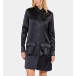 Robe Saharienne Courte Bleu Marine Femme