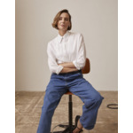 Chemise ilaria manches kimono en lyocell uni blanc