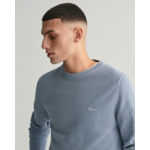 Cotton PiquÃ© Crew Neck Sweater