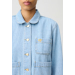 Veste jean denim col claudine