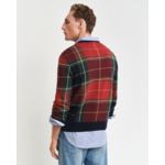 Checked Crew Neck Sweater