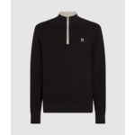 HALF ZIP MOCK NECK SWEATER
