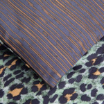 Kenzo - Housse de couette en satin multicouleurs, K Léopard