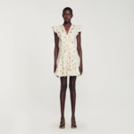 Robe courte en guipure marguerites