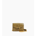 Porte cartes à bandoulière amovible Pia en cuir lisse