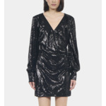 Robe À Sequins Courte Noire Femme