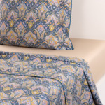 Yves Delorme - Drap plat en satin multicouleurs, Dandy