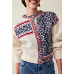 Cardigan laine motif torsadé