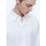 Chemise à col hirondelle en coton