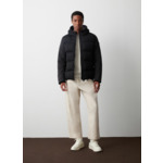 Doudoune en maille technique à côtes anglaises