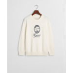 Graphic Cotton Crew Neck Sweater