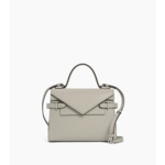 Sac à main double rabat moyen modèle Emilie en cuir grainé