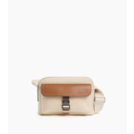 Petit sac bandoulière Maurice en toile coton et cuir lisse semi-végétal
