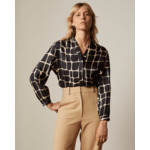 Blouse lena imprimée noire