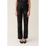 Pantalon sequins brodés noir