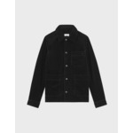 Veste worker badie en velours côtelé uni noir