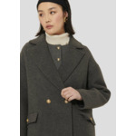 Manteau Milo-Gris Chine en Laine Vierge