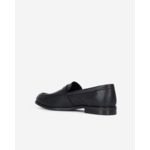 Mocassins En Cuir Noir Avec Boucle Western