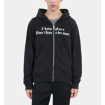 Sweatshirt À Capuche Et Sérigraphie Noir Homme