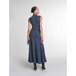 Robe longue en maille à strass