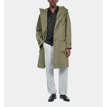 Parka Longue À Capuche Kaki Homme