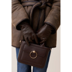 Gants cuir marron boucle CP dorée