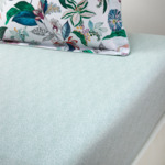 Yves Delorme - Drap housse en satin de coton vert, Bahamas