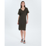 Robe en maille fine kaki