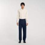 Pantalon à plis creux