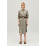 Robe longue rayures verte