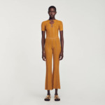 Pantalon en maille métallisée