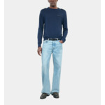 Pull En Laine Mérinos Bleue Homme