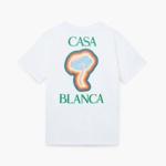 Casablanca T-shirt Rainbow Mushroom Blanc