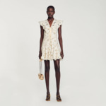 Robe courte en guipure marguerites