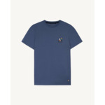 T-shirt bleu vélo brodé