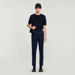 Pantalon droit élastiqué