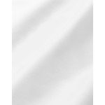 Chemise col italien avec gorge cachée et plastron en popeline unie blanc