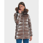 Doudoune Dalya Taupe en Polyamide